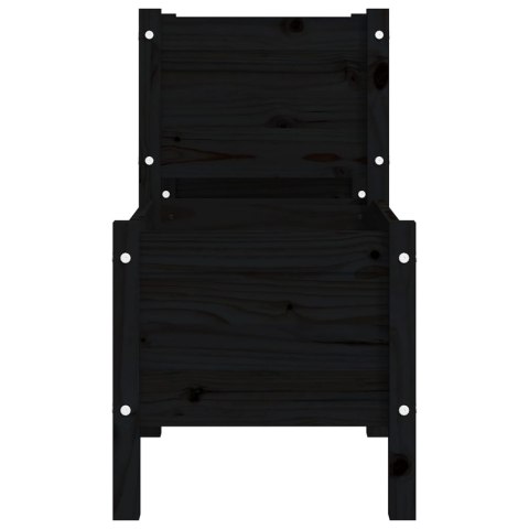 DONICA CZARNA 178,5X44X75CM DREWNO SOSNOWE