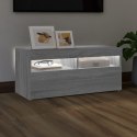 SZAFKA POD TV Z OŚWIETLENIEM LED SZARY DĄB SONOMA 90X35X40CM
