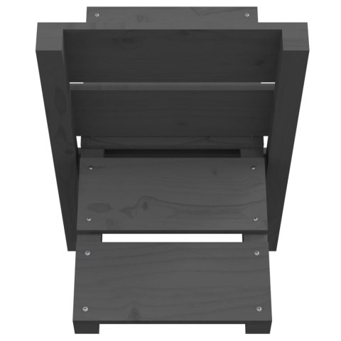 STOJAK NA DREWNO KOMINKOWE OPAŁOWE SZARY 47X39,5X48CM