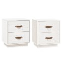 SZAFKI NOCNE 2 SZT. BIAŁE 40X34X45CMDREWNO SOSNOWE