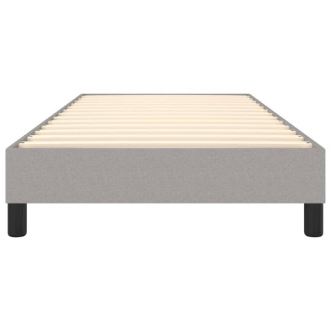 RAMA ŁÓŻKA JASNOSZARE TKANINA 100X200CM