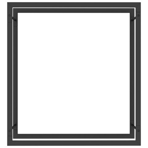 STOJAK NA DREWNO KOMINKOWE OPAŁOWE CZARNY 80X28X86CM