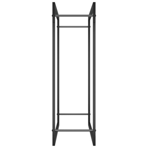 STOJAK NA DREWNO KOMINKOWE OPAŁOWE CZARNY 80X28X86CM