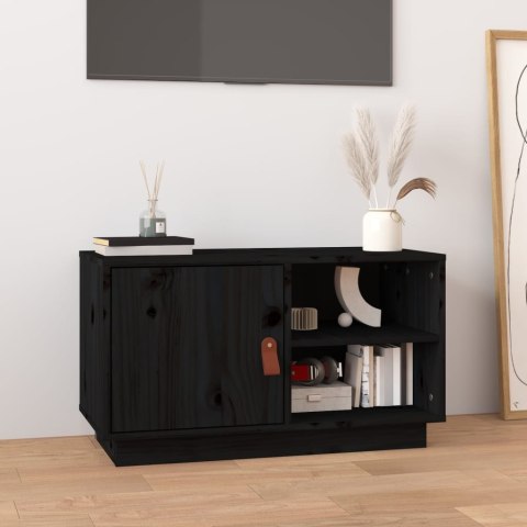 SZAFKA POD TV CZARNA 70X34X40CMDREWNO SOSNOWE