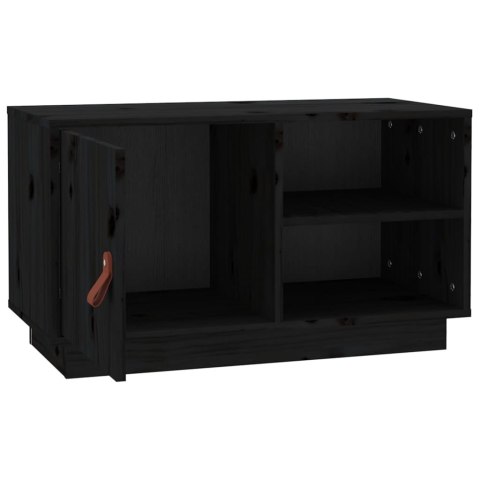 SZAFKA POD TV CZARNA 70X34X40CMDREWNO SOSNOWE