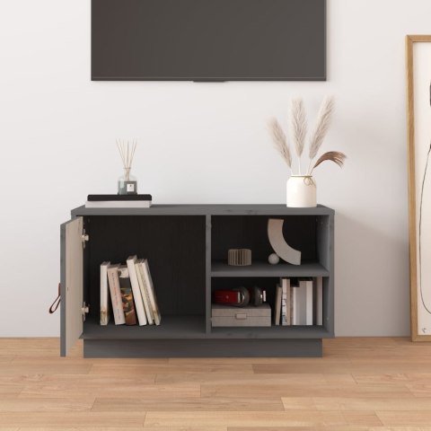 SZAFKA POD TV SZARA 70X34X40CMDREWNO SOSNOWE