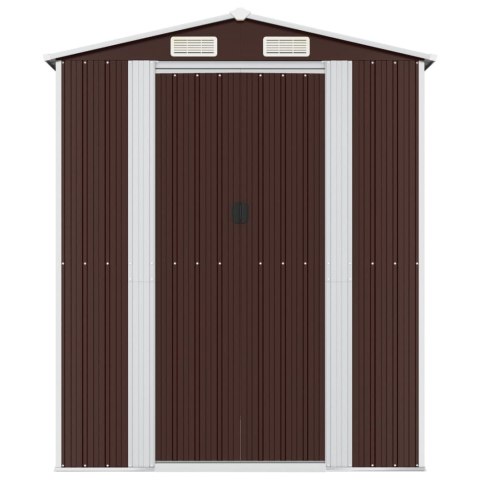 SZOPA OGRODOWA CIEMNY BRĄZ 192X523X223CM STAL GALWANIZOWANA