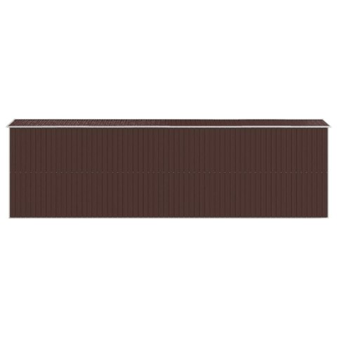 SZOPA OGRODOWA CIEMNY BRĄZ 192X689X223CM STAL GALWANIZOWANA