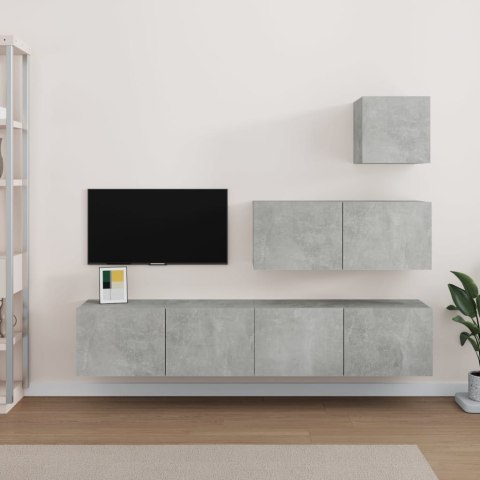 ZESTAW 4 SZAFEK TELEWIZYJNYCH SZARY BETON