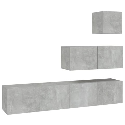 ZESTAW 4 SZAFEK TELEWIZYJNYCH SZARY BETON