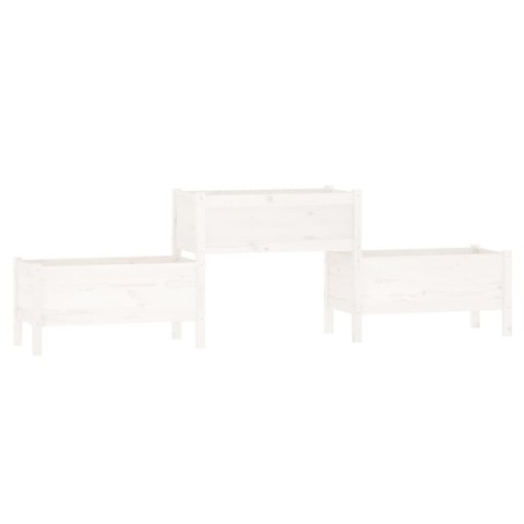 DONICA BIAŁA 245,5X44X75CM DREWNO SOSNOWE