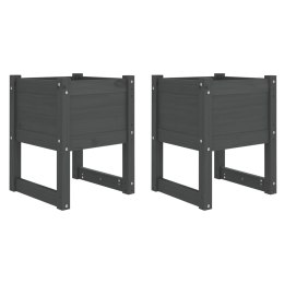 DONICE 2SZT SZARE 40X40X52,5CM DREWNO SOSNOWE