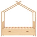 RAMA ŁÓŻKA DZIECIĘCEGO Z SZUFLADĄ SOSNOWA 80X160CM