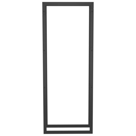 STOJAK NA DREWNO KOMINKOWE OPAŁOWE CZARNY 50X28X132CM STALOWY