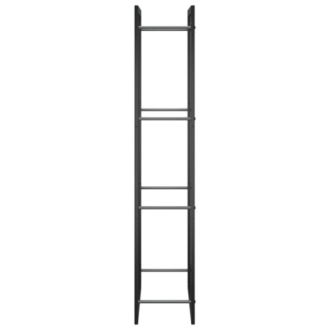 STOJAK NA DREWNO KOMINKOWE OPAŁOWE CZARNY 50X28X132CM STALOWY