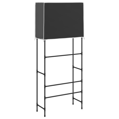 REGAŁ NAD PRALKĘ ŁAZIENKOWY METALOWY 2 POZIOMY CZARNY