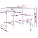 STOLIK BAROWY 180X80X110CM DREWNO SOSNOWE