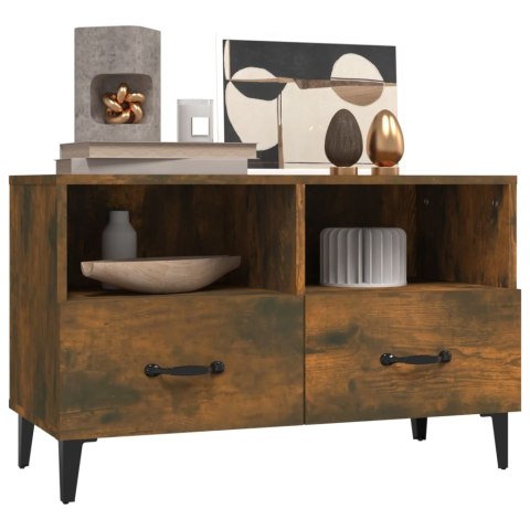 SZAFKA POD TELEWIZOR PRZYDYMIONY DĄB 80X36X50CM