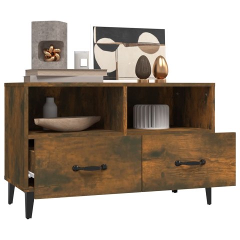 SZAFKA POD TELEWIZOR PRZYDYMIONY DĄB 80X36X50CM