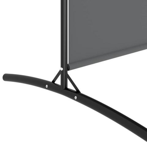 PARAWAN POKOJOWY 3-PANELOWY ANTRACYTOWY 525X180CM TKANINA