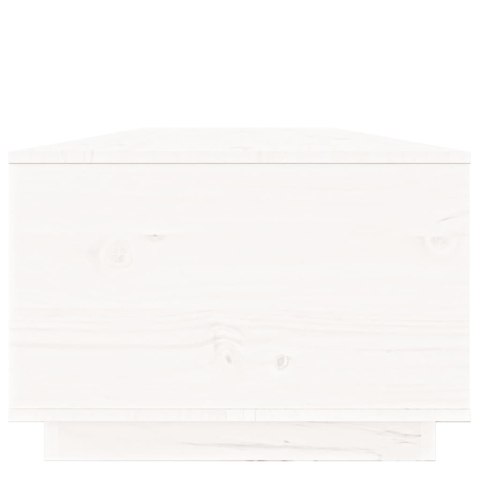 STOLIK KAWOWY BIAŁY 100X50X35CM LITE DREWNO SOSNOWE