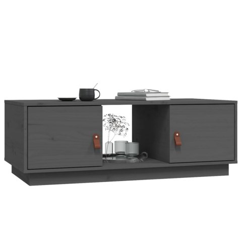 STOLIK KAWOWY SZARY 100X50X35CM LITE DREWNO SOSNOWE