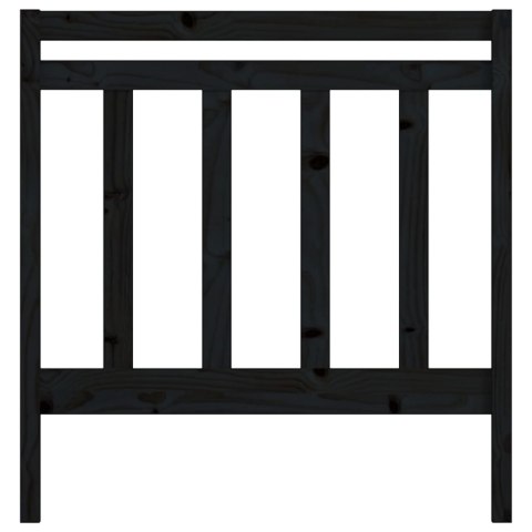 WEZGŁOWIE ŁÓŻKA CZARNA 95X4X100CM DREWNO SOSNOWE