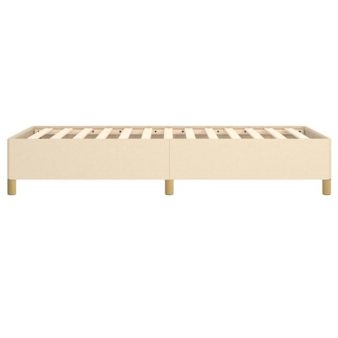 RAMA ŁÓŻKA KREMOWA 90X190CM TKANINA