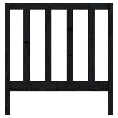 WEZGŁOWIE ŁÓŻKA CZARNA 95X4X100CM DREWNO SOSNOWE