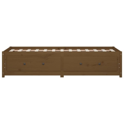 ŁÓŻKO DZIENNE MIODOWY BRĄZ 80X200CM DREWNO SOSNOWE