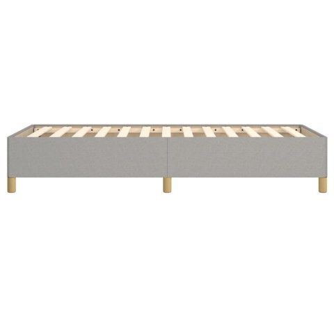 RAMA ŁÓŻKA JASNOSZARA 90X190CM TKANINA