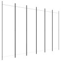 PARAWAN POKOJOWY PRZEGRODA ŚCIANKA 6-PANELOWY BIAŁY 300X200CM TKANINA