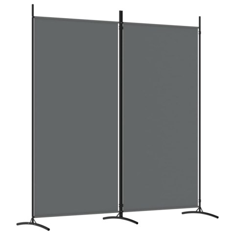 PARAWAN POKOJOWY 2-PANELOWY ANTRACYTOWY 175X180CM TKANINA