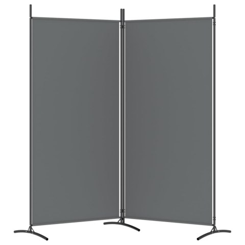 PARAWAN POKOJOWY 2-PANELOWY ANTRACYTOWY 175X180CM TKANINA