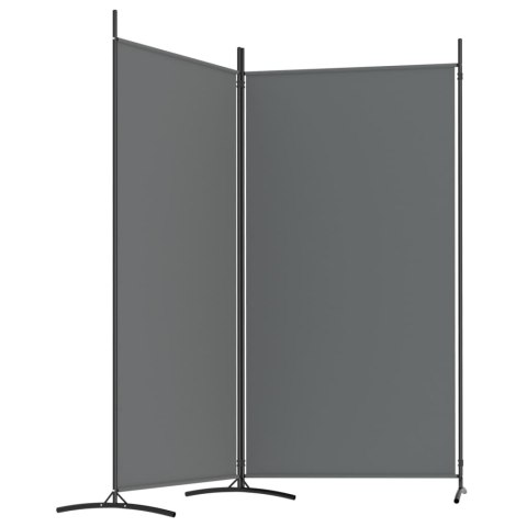 PARAWAN POKOJOWY 2-PANELOWY ANTRACYTOWY 175X180CM TKANINA