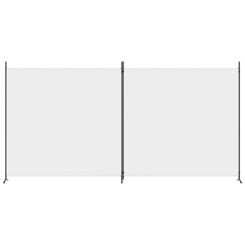 PARAWAN POKOJOWY 2-PANELOWY BIAŁY 348X180CM TKANINA