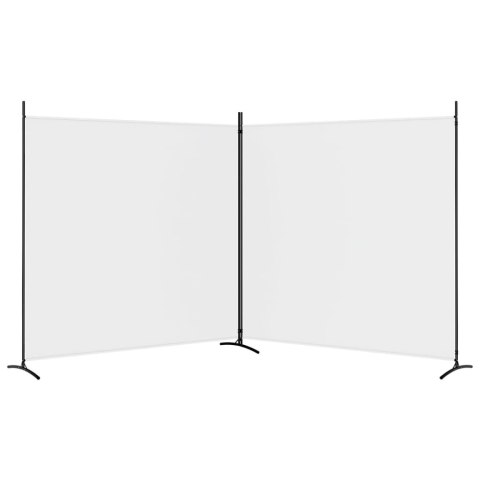 PARAWAN POKOJOWY 2-PANELOWY BIAŁY 348X180CM TKANINA