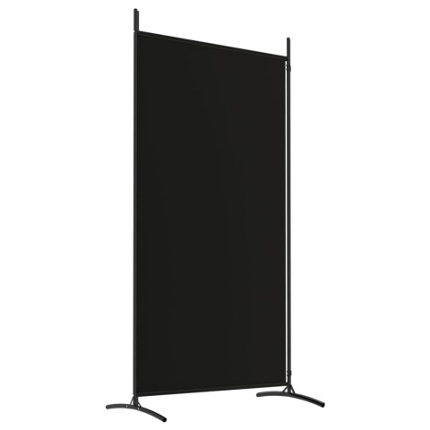 PARAWAN POKOJOWY 2-PANELOWY CZARNY 175X180CM TKANINA