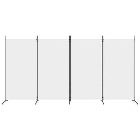 PARAWAN POKOJOWY 4-PANELOWY BIAŁY 346X180CM TKANINA