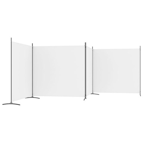 PARAWAN POKOJOWY 4-PANELOWY BIAŁY 698X180CM TKANINA