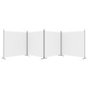PARAWAN POKOJOWY 4-PANELOWY BIAŁY 698X180CM TKANINA