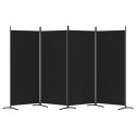 PARAWAN POKOJOWY PRZEGRODA ŚCIANKA DEKORACYJNY ŚCIANKA ZASŁONA 346X180CM CZARNY