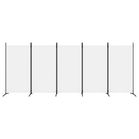 PARAWAN POKOJOWY 5-PANELOWY BIAŁY 433X180CM TKANINA