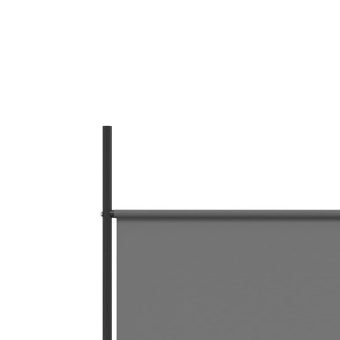 PARAWAN POKOJOWY 6-PANELOWY ANTRACYTOWY 300X200CM TKANINA