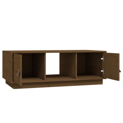 STOLIK KAWOWY MIODOWY BRĄZ 100X50X35CM LITE DREWNO SOSNOWE