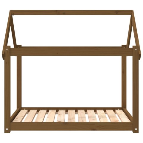 LEGOWISKO DLA PSA MIODOWY BRĄZ 101X70X90CM DREWNO SOSNOWE