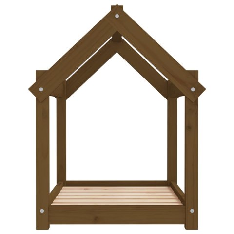 LEGOWISKO DLA PSA MIODOWY BRĄZ 71X55X70CM DREWNO SOSNOWE