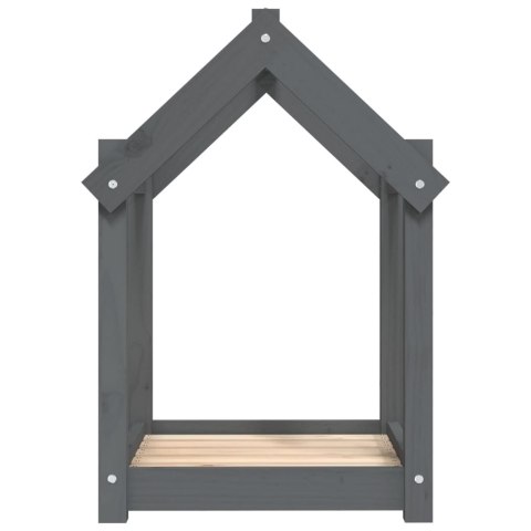 LEGOWISKO DLA PSA SZARE 61X50X70CM DREWNO SOSNOWE