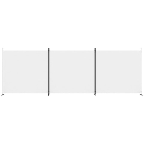 PARAWAN POKOJOWY 3-PANELOWY BIAŁY 525X180CM TKANINA