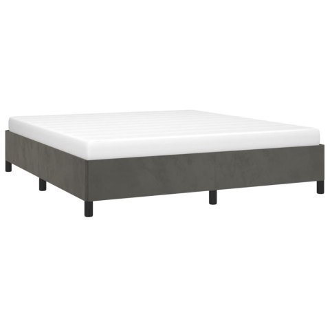 RAMA ŁÓŻKA CIEMNOSZARA 160X200CM AKSAMIT